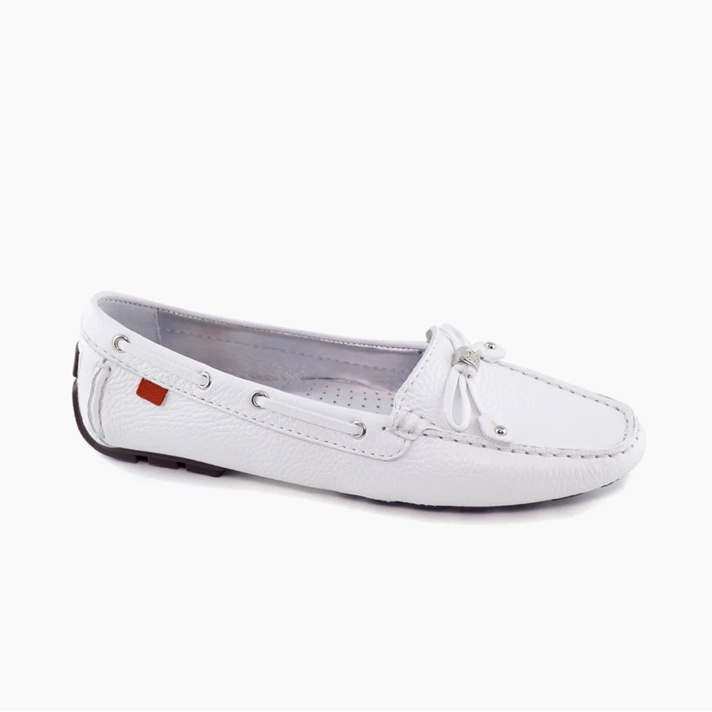 Marc Joseph White Leather Loafers